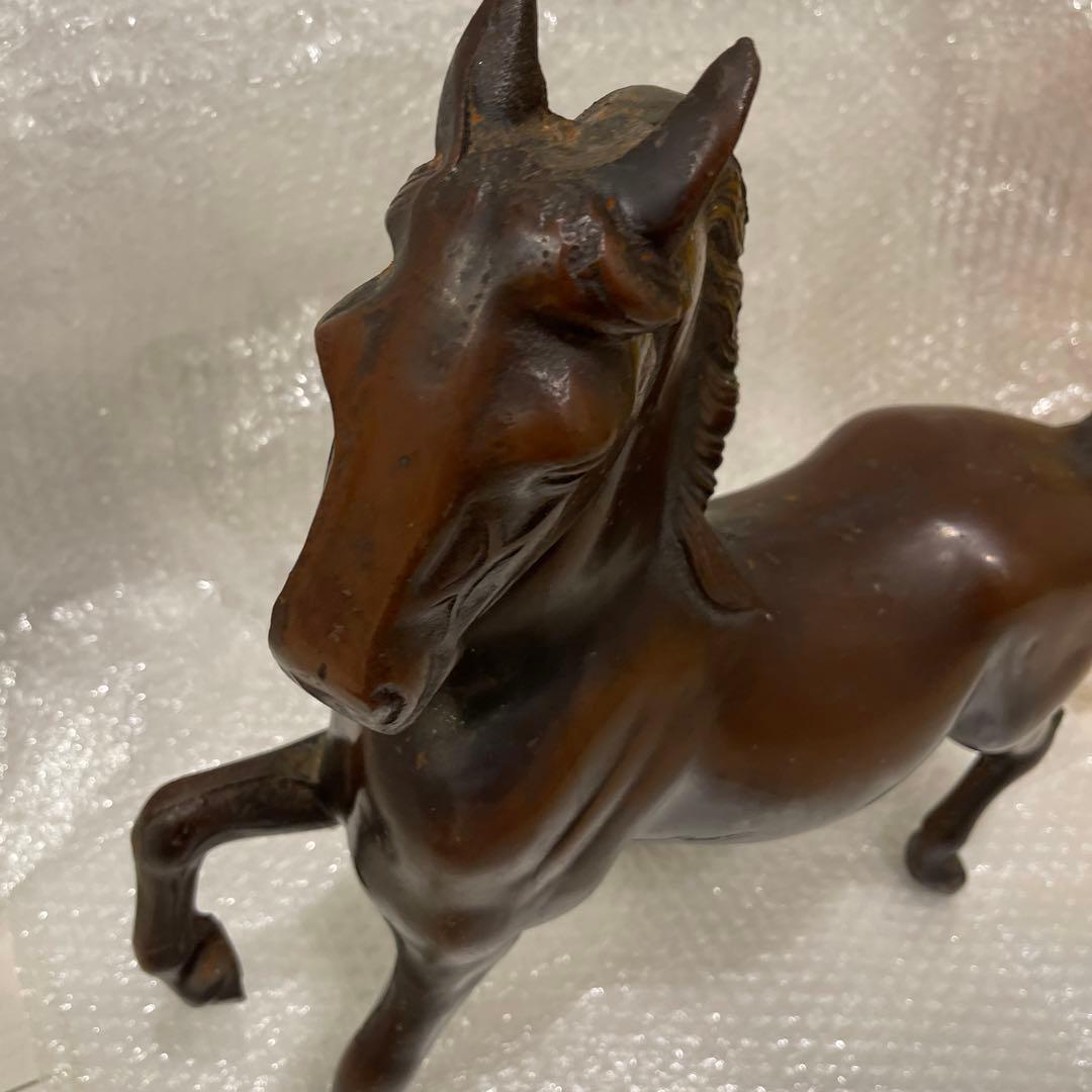 鉄製 駿馬 金属工芸 古美術 馬の置物　重さ10k 全長役60㎝