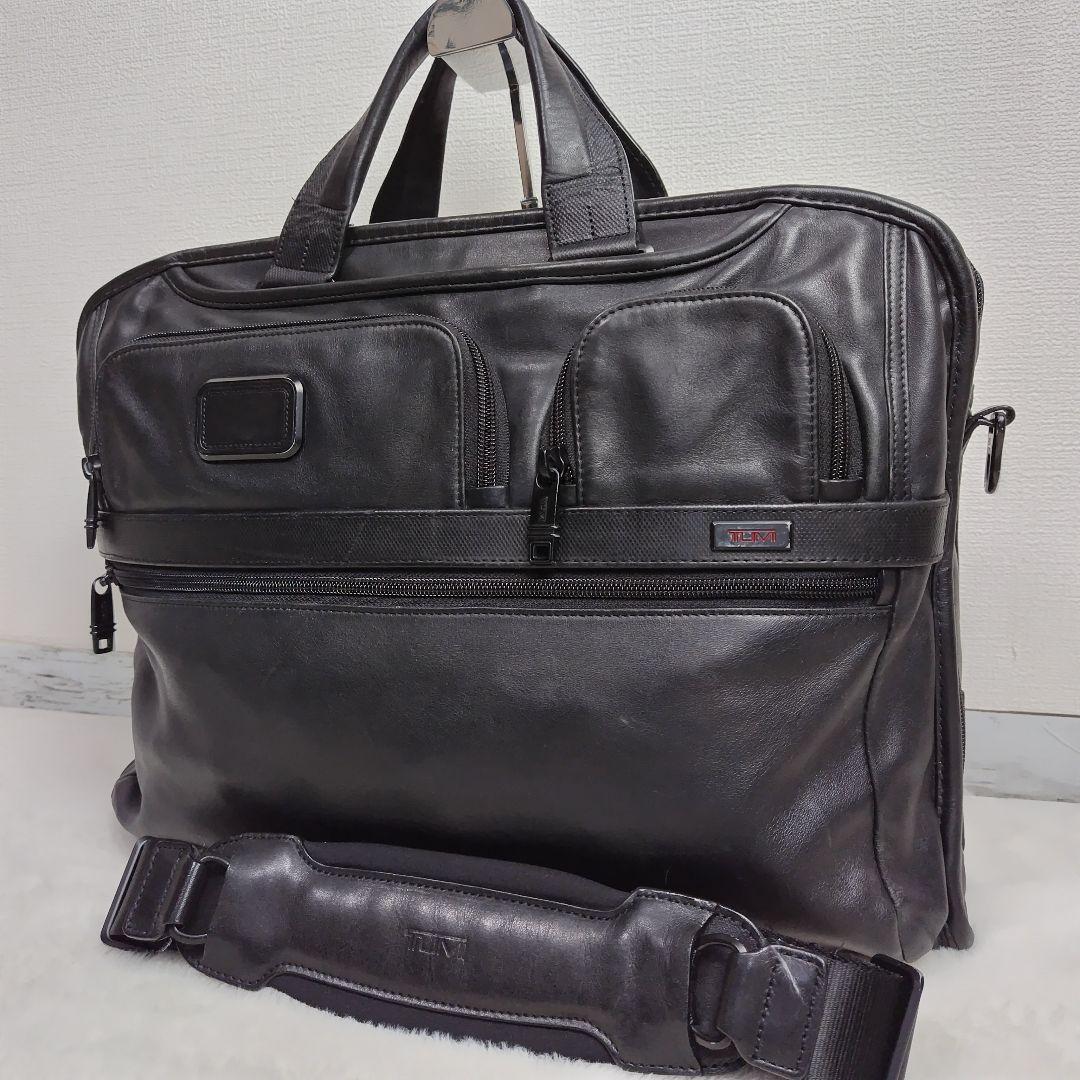 美品⭐️TUMI ビジネスバッグ ブリーフケースオールレザー ブラック2way