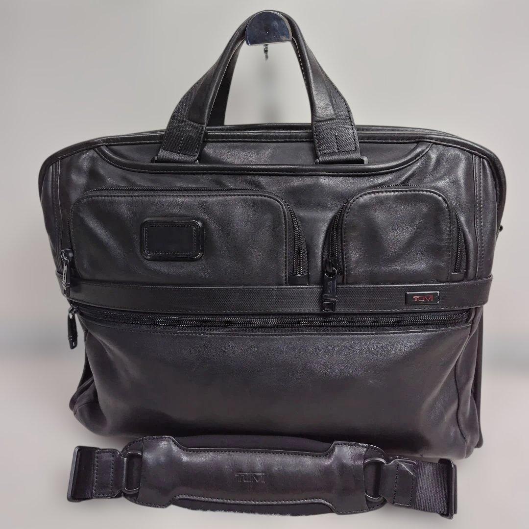 美品⭐️TUMI ビジネスバッグ ブリーフケースオールレザー ブラック2way