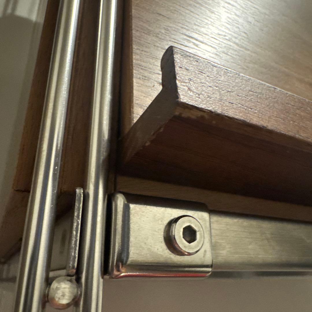 【無印良品】スチールユニットシェルフ用・ボックス・フラップ扉・ウォールナット材