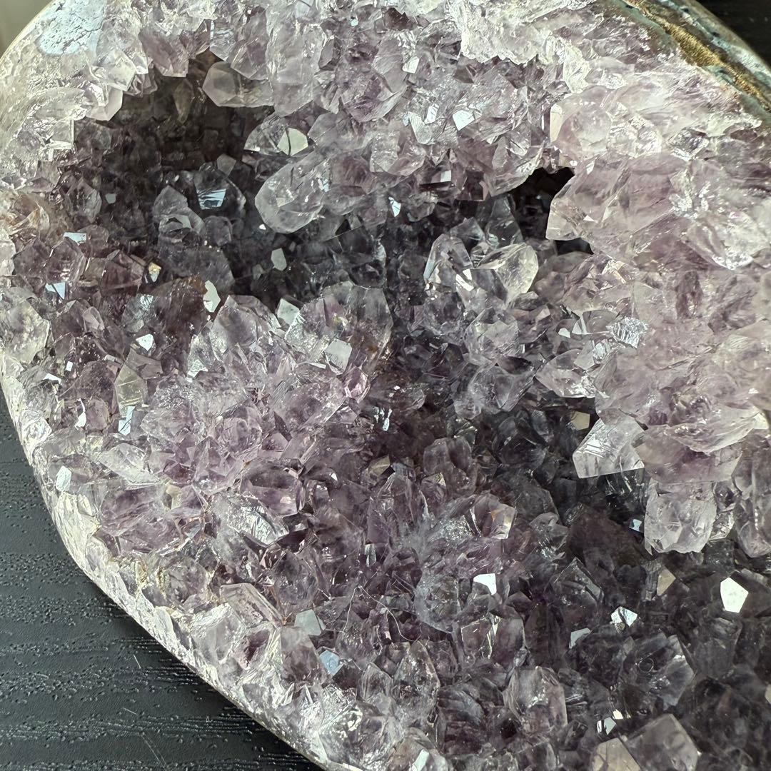 天然石アメジストのドーム　置物　原石NO.112010