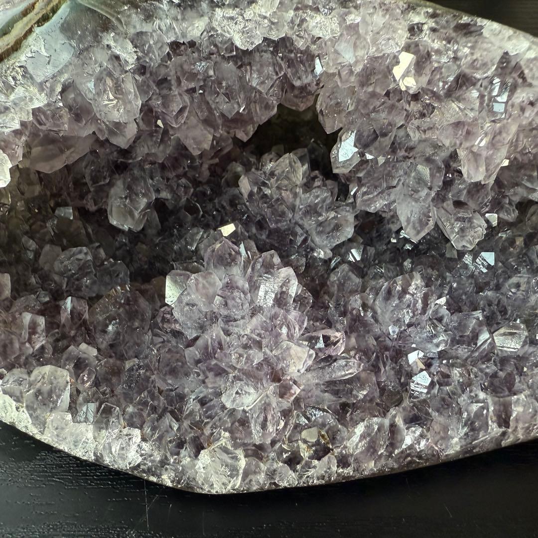 天然石アメジストのドーム　置物　原石NO.112010