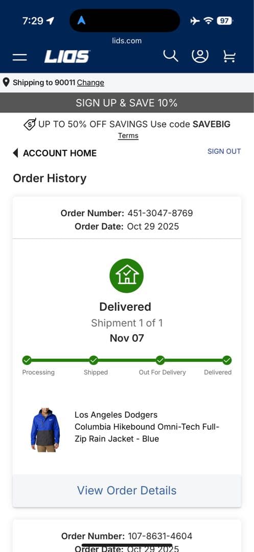 ドジャース　コロンビア　Rain Jacket L 日本未発売