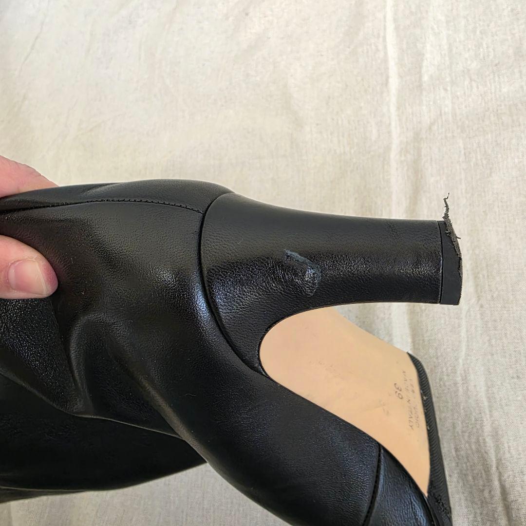 NEBULONI E. ナッパレザーワイドシャフトショートブーツ