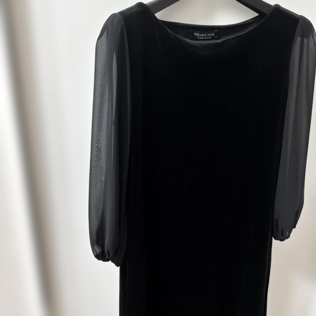 FOXY VELVET NOIR ブラックワンピース38