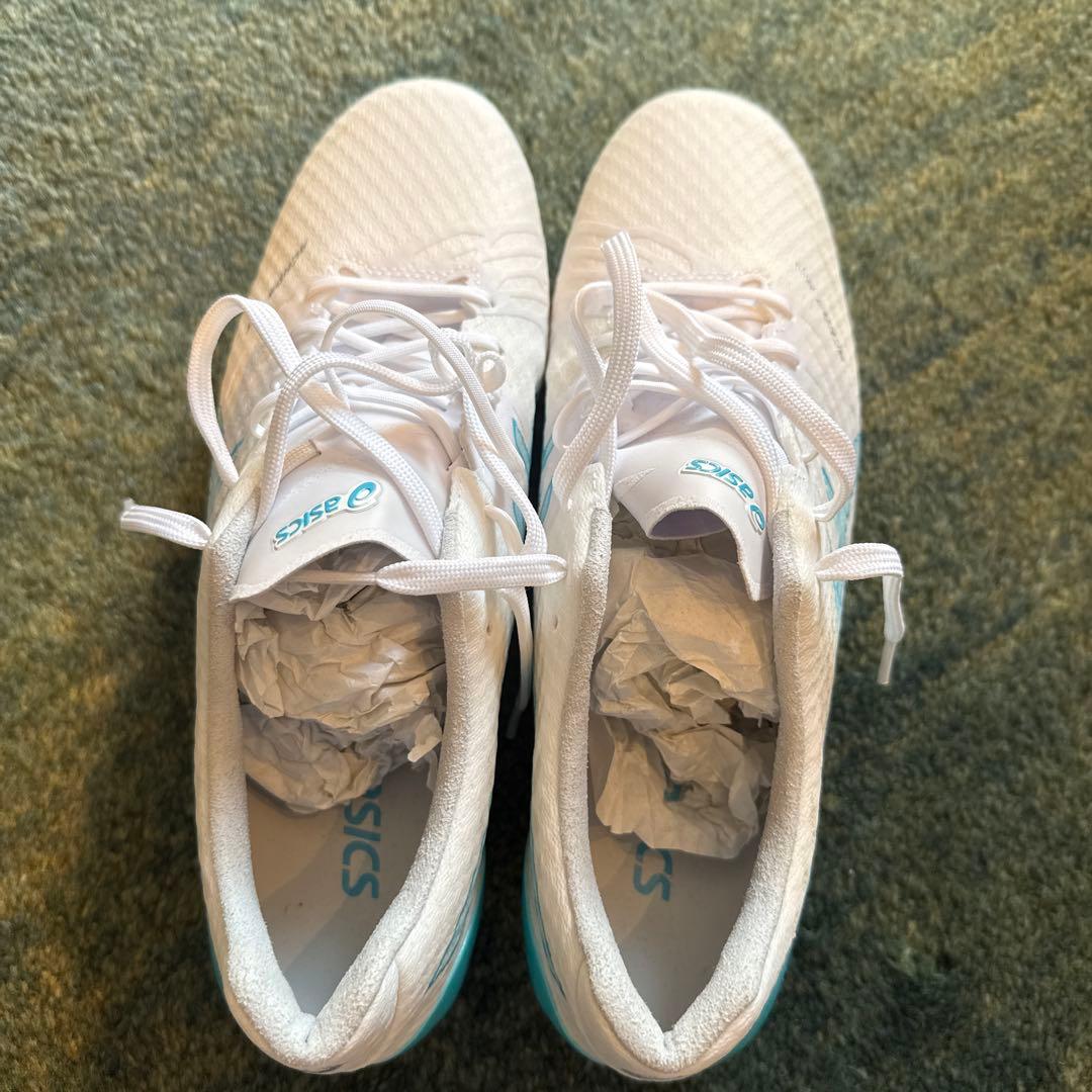 ASICS アクロス2 ホワイト/ブルー スパイク 26cm