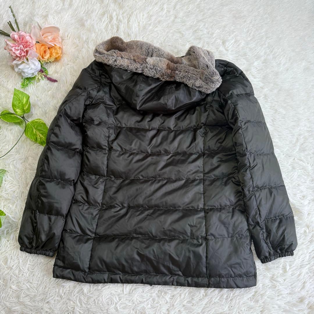 【23区】美品♡マルチウェイ モッズダウンコート カーキ リアルファー 40 L