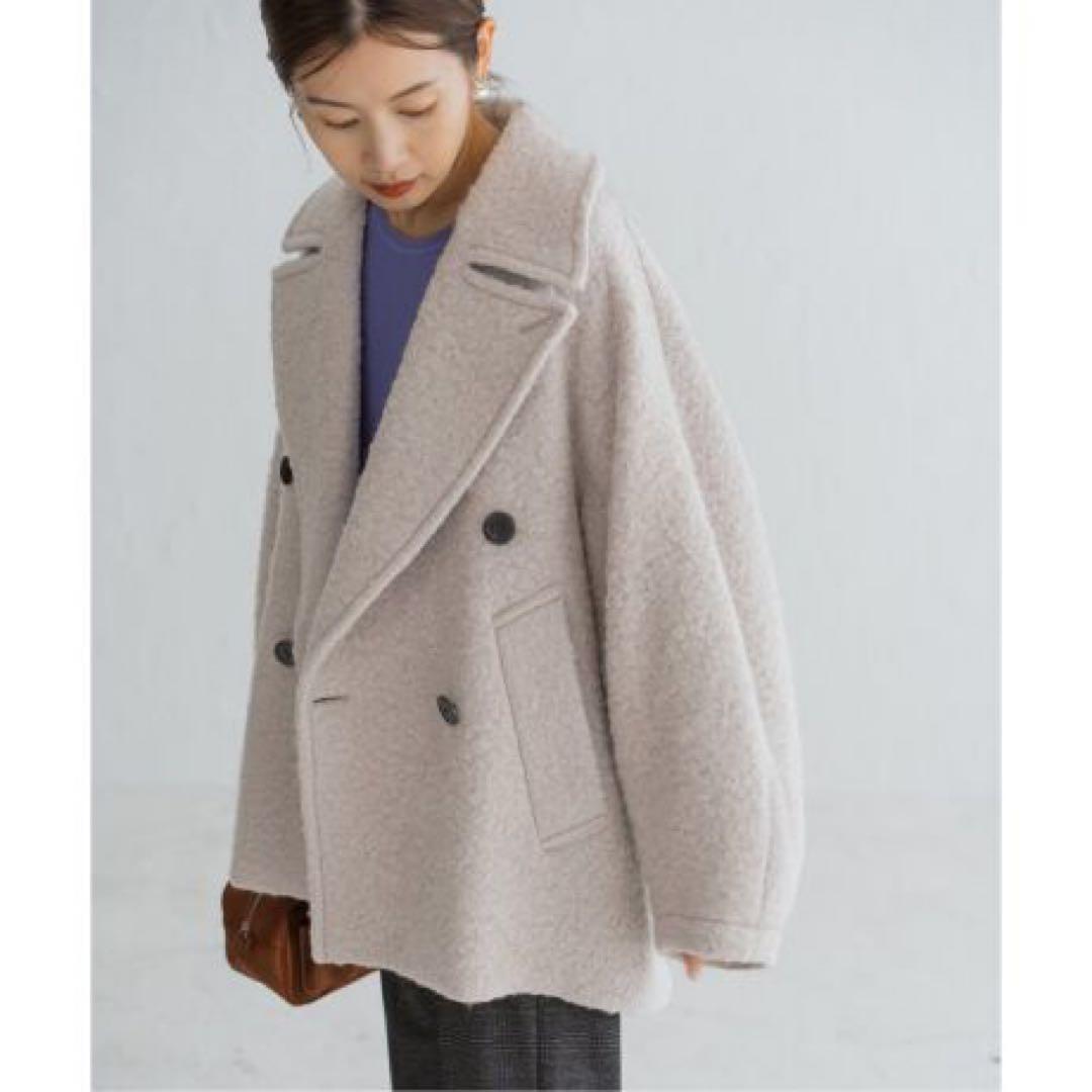 イエナ　IENA ループインレイショートコート　38 ナチュラル