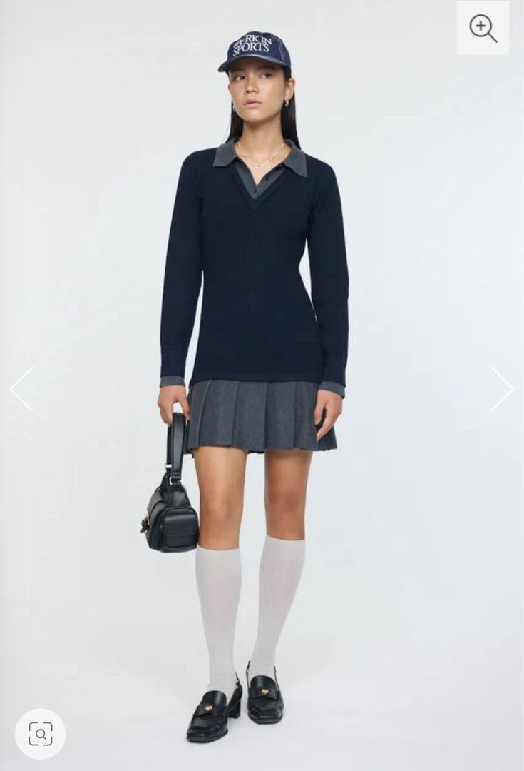 moussy LAYERED KNIT ミニドレス