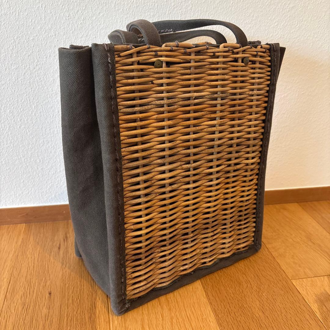 【限定値下げ⭐︎】エバゴス　かご袋　カーキ　ebagosトートバッグ　恐竜シリーズ