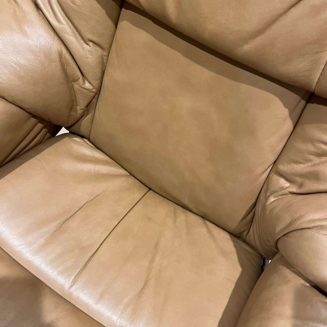 エコーネス　ハイバックチェア　ストレスレスチェア　オットマン　レザー　レノ