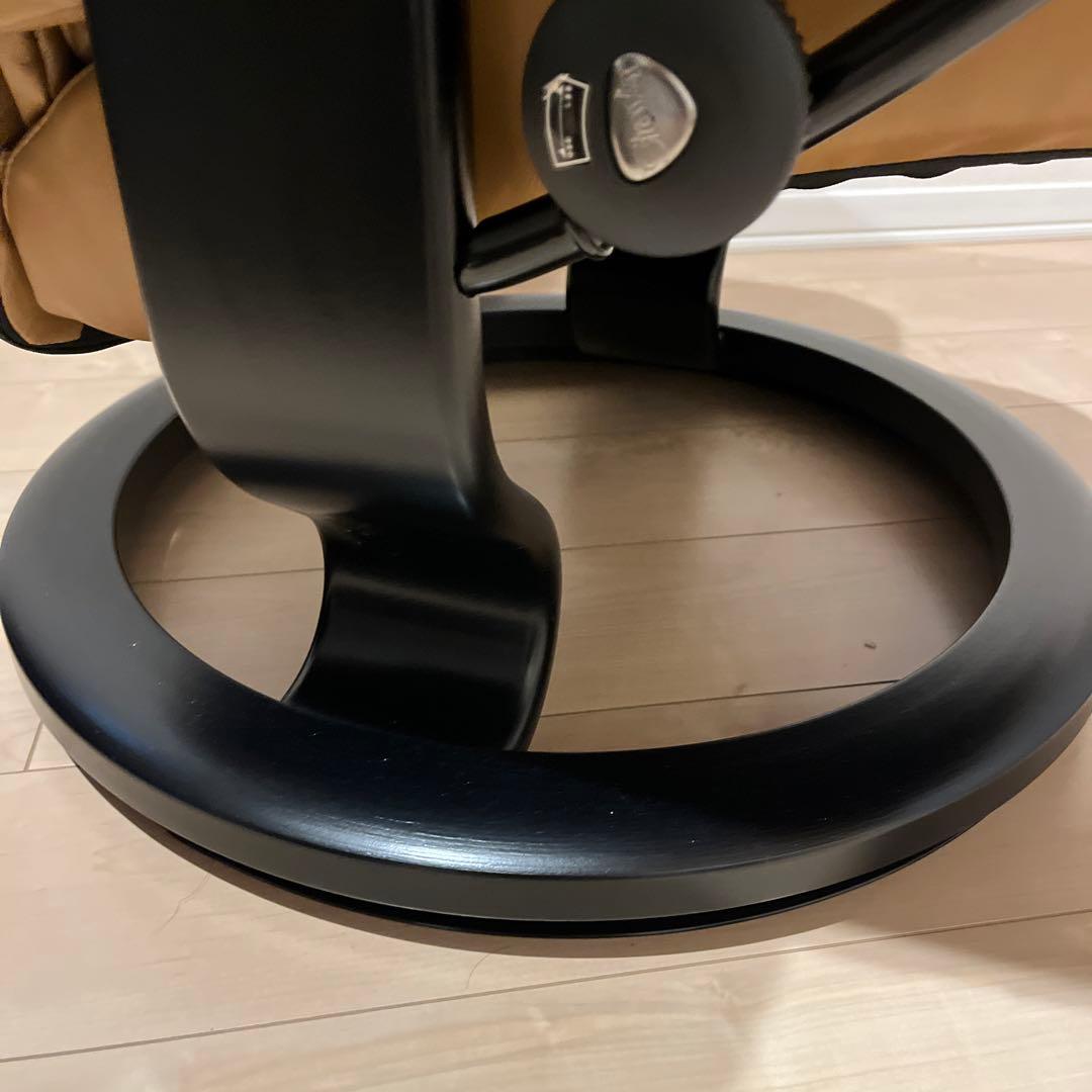 エコーネス　ハイバックチェア　ストレスレスチェア　オットマン　レザー　レノ