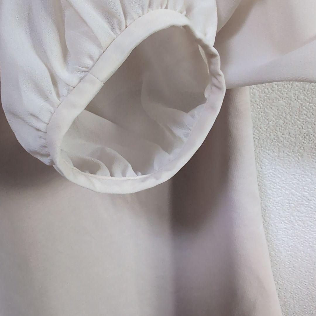 ☆新品 タグ付き M'S GRACY フリルカラー 異素材ブラウス リボン M