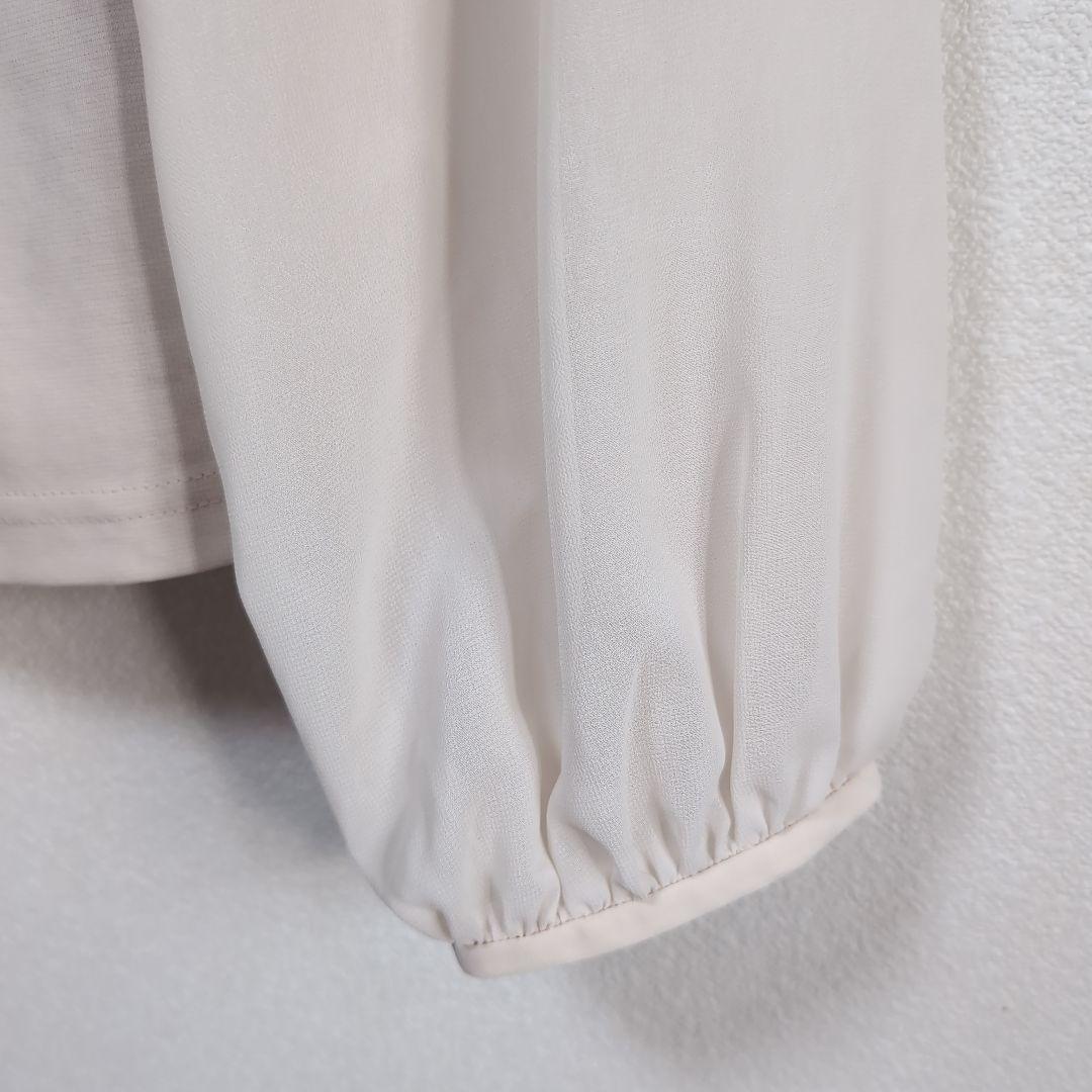 ☆新品 タグ付き M'S GRACY フリルカラー 異素材ブラウス リボン M