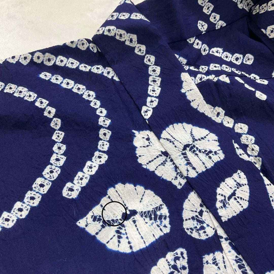 厳選◆夏物浴衣◆未使用同然◆有松鳴海絞り木綿◆総手絞り◆仕付け裄69丈161.5