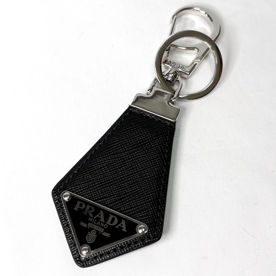 プラダ　PRADA サフィアーノレザー　キーリング　2PP041 ブラック　黒