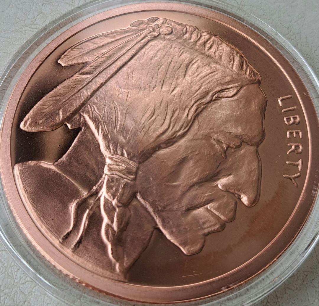 「バッファロ」純銅5オンスメダル