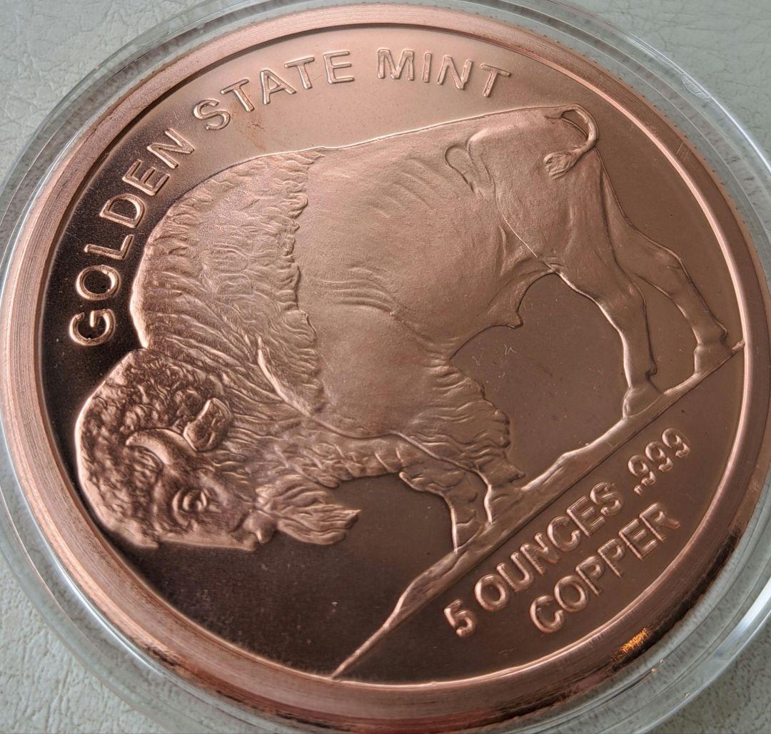 「バッファロ」純銅5オンスメダル