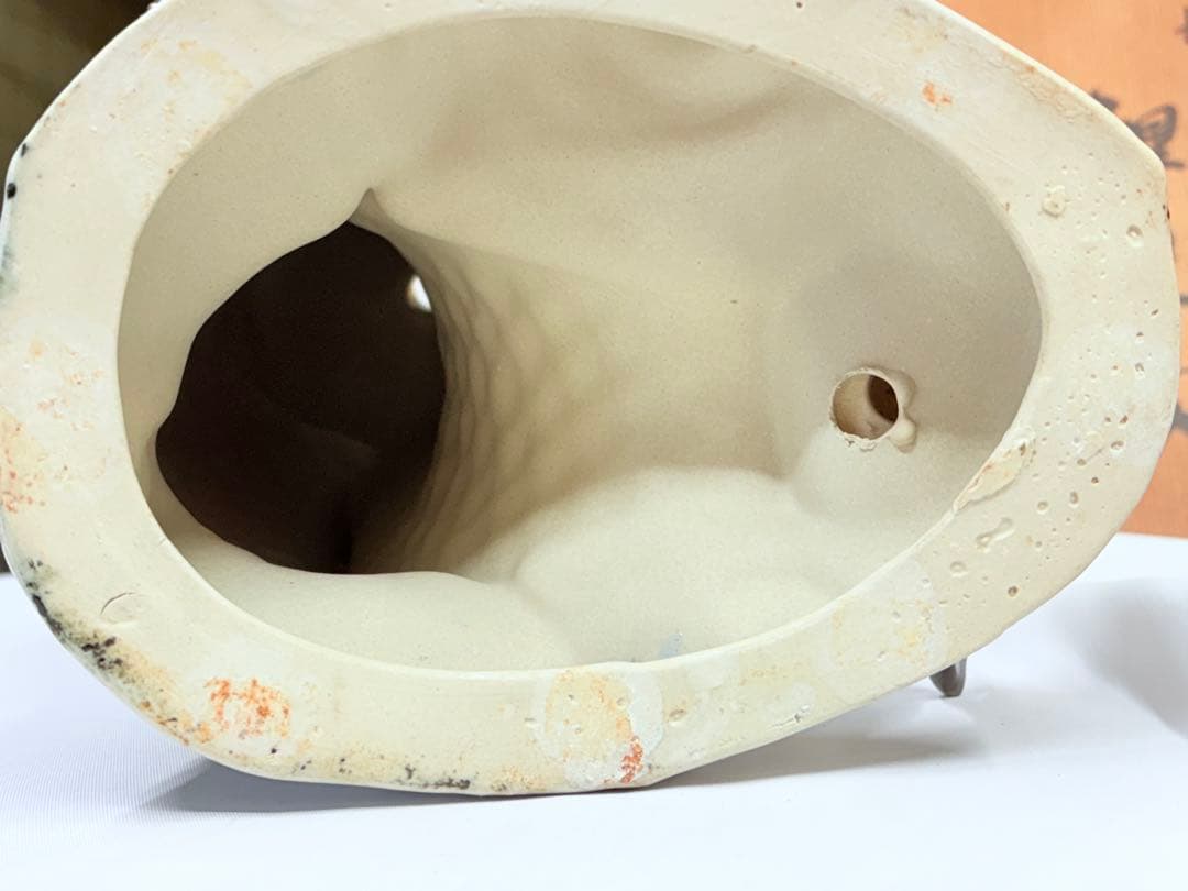 信楽焼 鯉 アンティーク 家陶苑造 コレクション 鯉置物 オブジェ 台座 箱付き