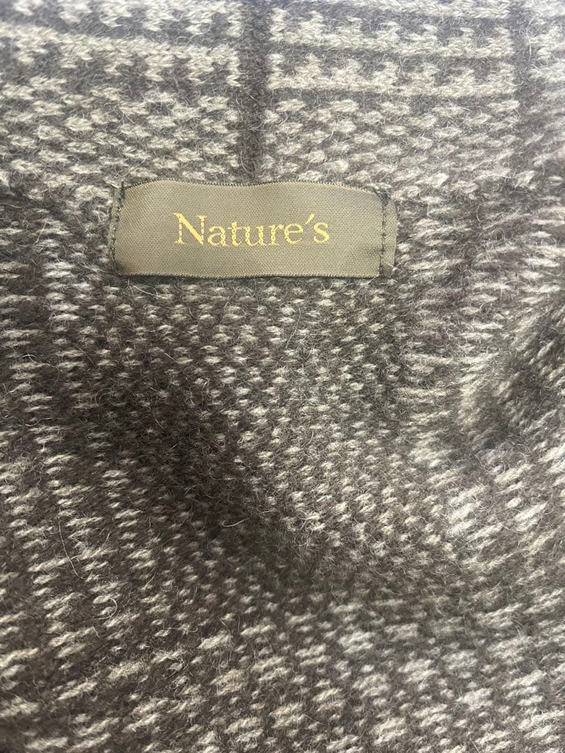 Ｎａｔｕｒｅ’s ネイチャーズ　ヤク100% チェック柄ジャガードコート