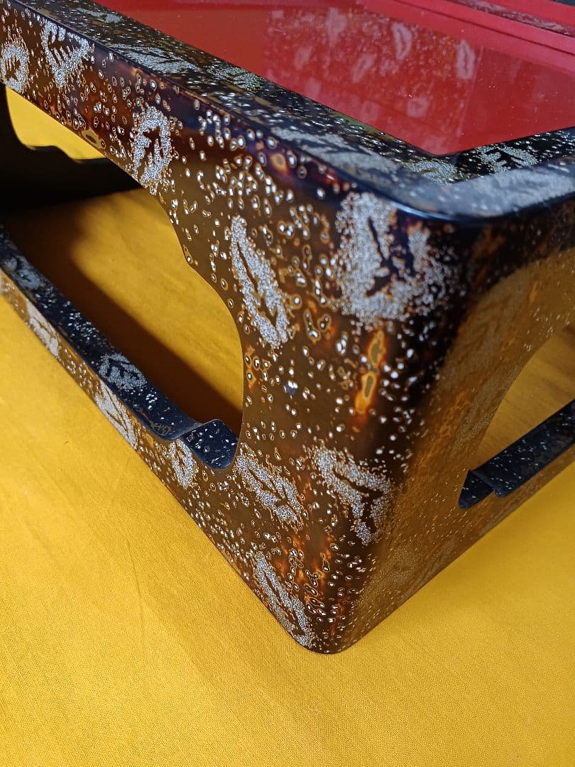 若狭塗？　五段重箱　台付き