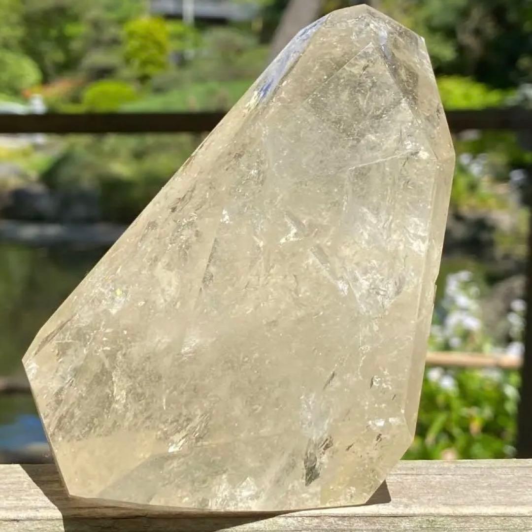 たっぷり虹　天然　非加熱　ナチュラルシトリン　原石カット　フリーフォーム