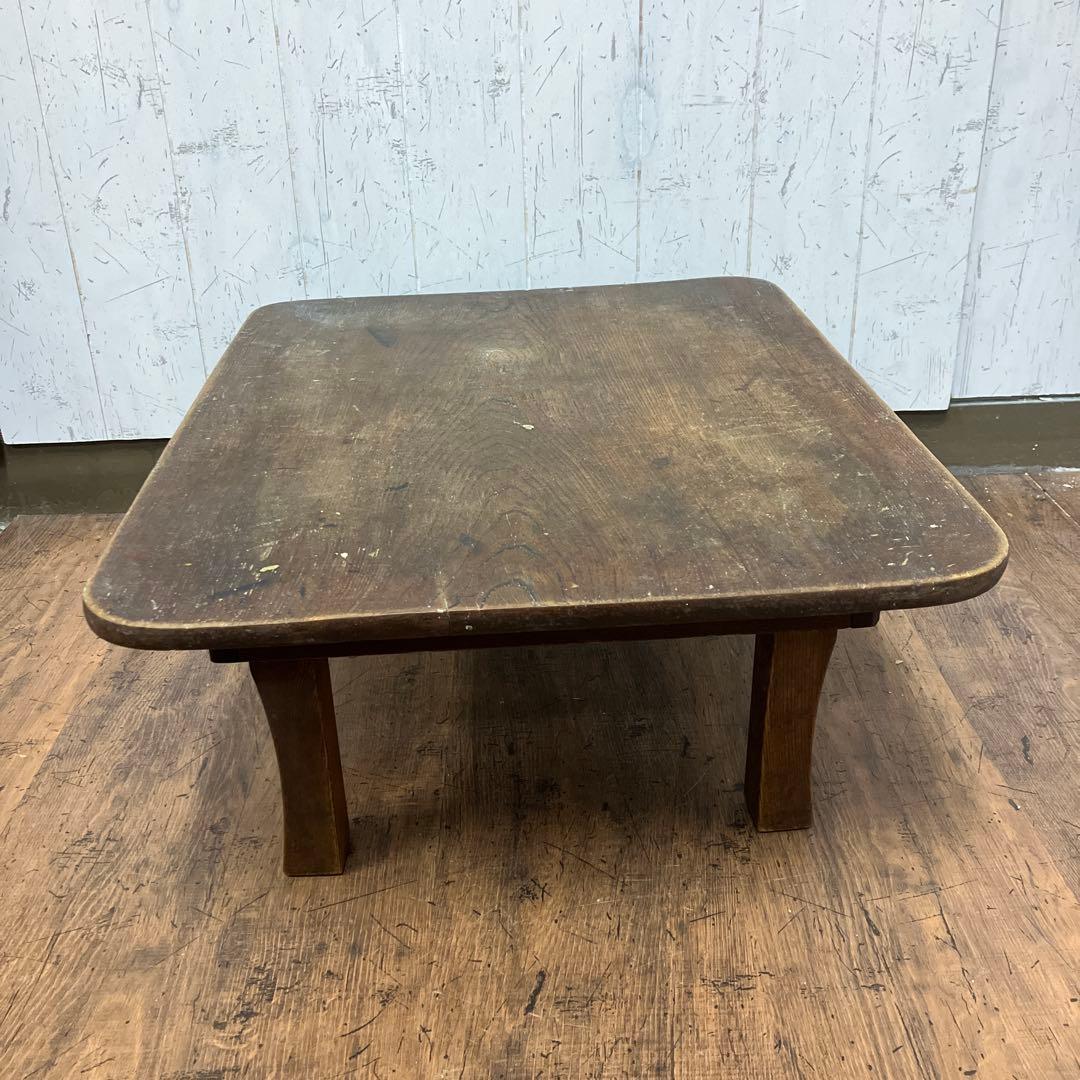 B-2 昭和レトロ 木製 折りたたみ式 座卓 ちゃぶ台 古材 古道具 文机