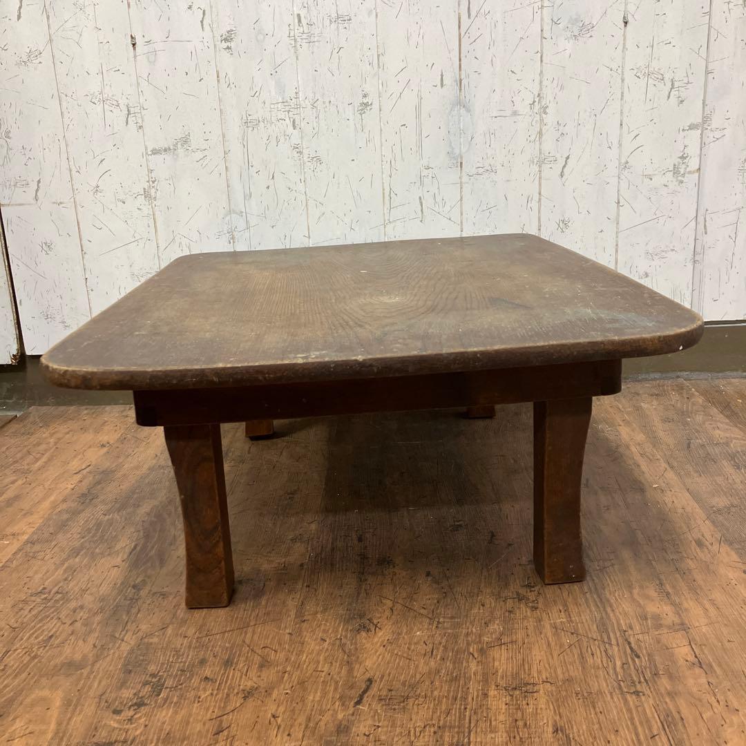 B-2 昭和レトロ 木製 折りたたみ式 座卓 ちゃぶ台 古材 古道具 文机