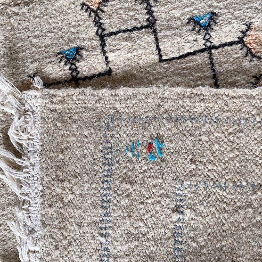 モロッコ ウール キリム ラグ 約55〜57×100cm