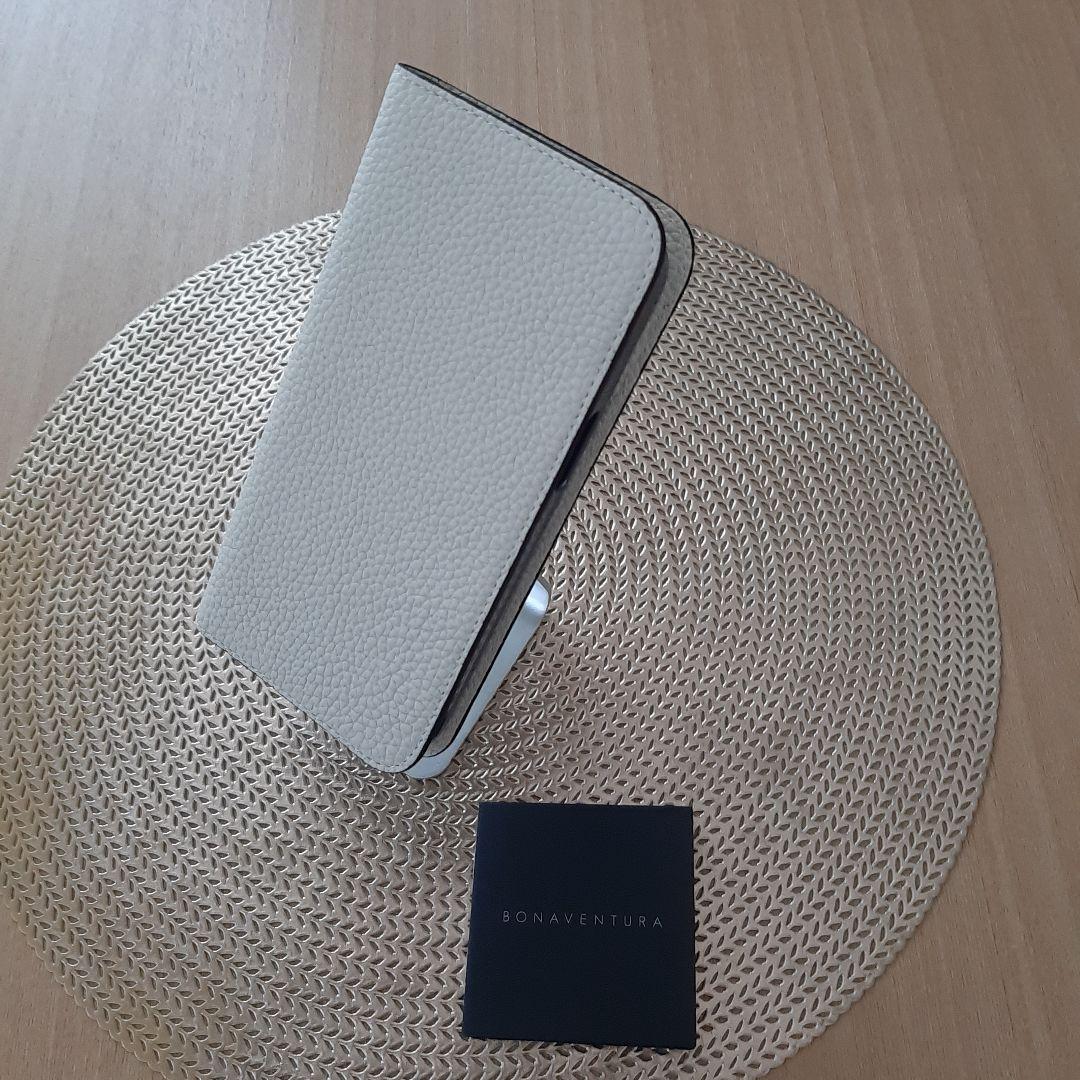 【ボナベンチュラ】ダイアリーケースiPhone 14 Pro Max,アイボリー