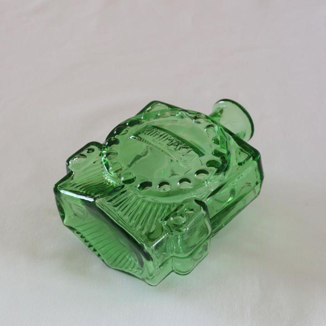 riihimaen lasi veturipullo ＊ フラワーベース 緑