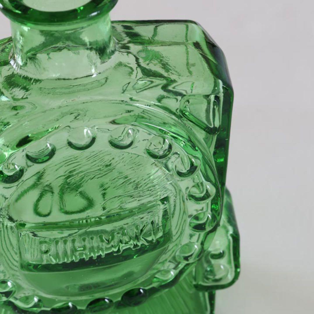 riihimaen lasi veturipullo ＊ フラワーベース 緑