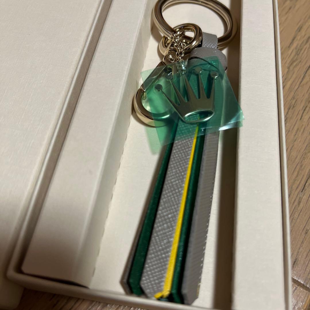 ROLEX キーホルダー イエロー グリーン　グレー