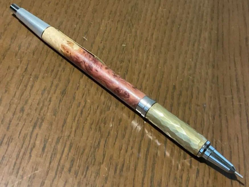 Steef&Co. ST Draft 紅豆杉瘤×鎚目模様真鍮グリップカスタム