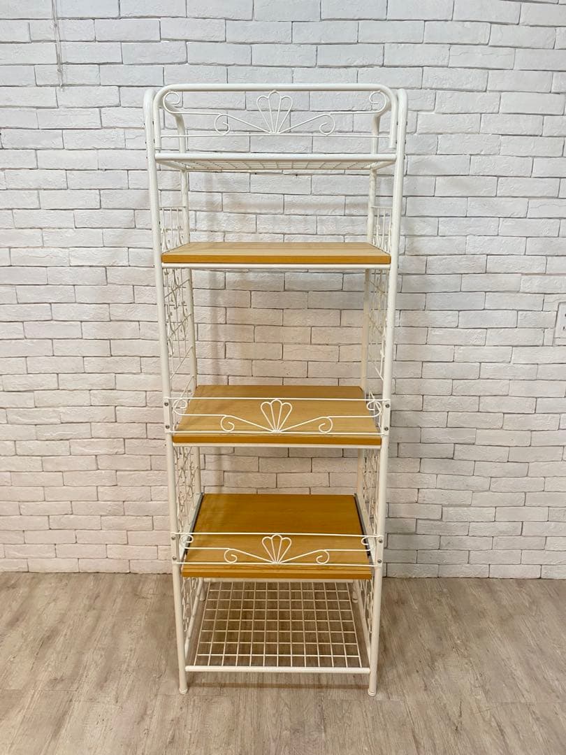 【東京都内23区配送無料】ベルメゾン　アイアン　キッチン　ラック　棚　収納　陳列