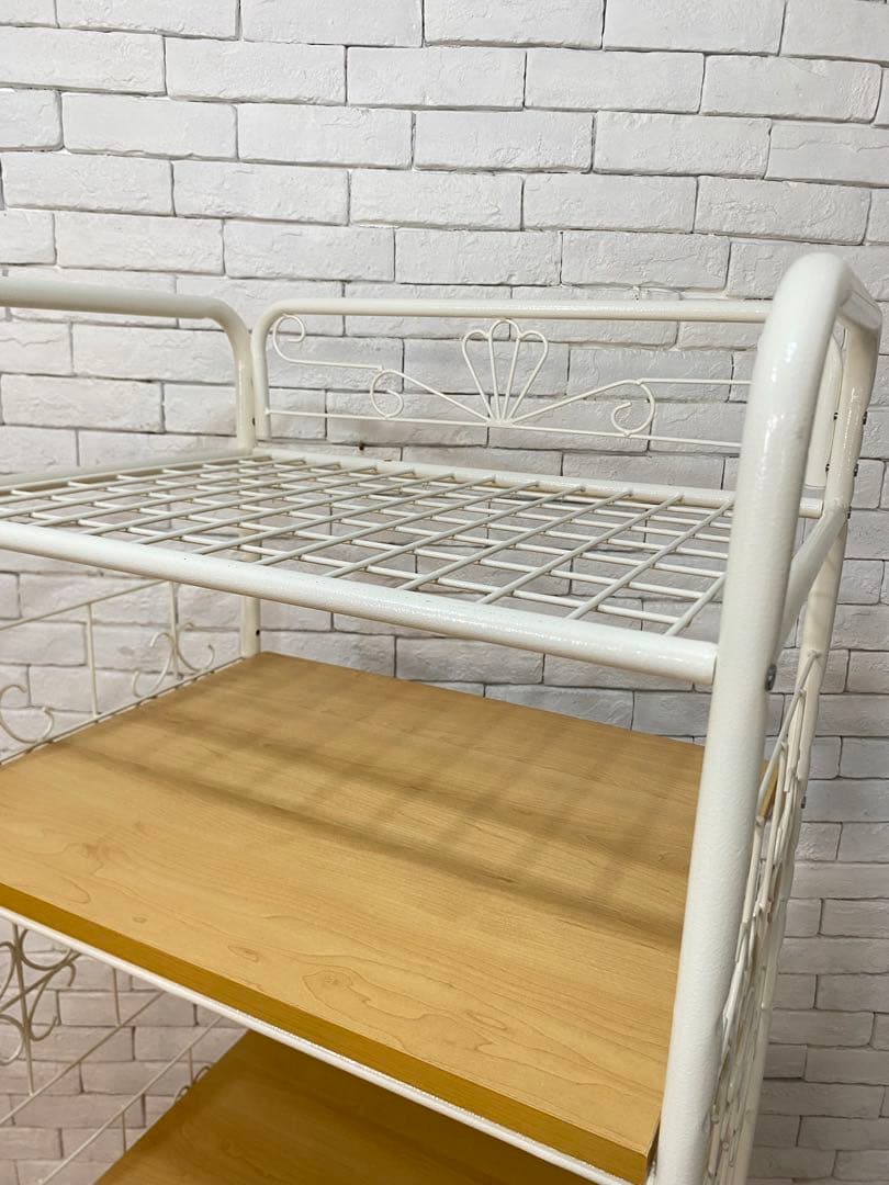 【東京都内23区配送無料】ベルメゾン　アイアン　キッチン　ラック　棚　収納　陳列