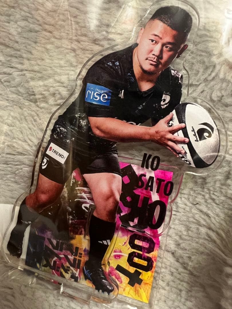 リコー　ブラックラムズ東京　佐藤康選手名入りタオル　BIGアクリルスタンド　新品