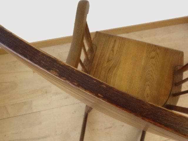 飛騨産業キツツキ　木製　ロッキングチェアーA　再塗装済　ＵＳＥＤ