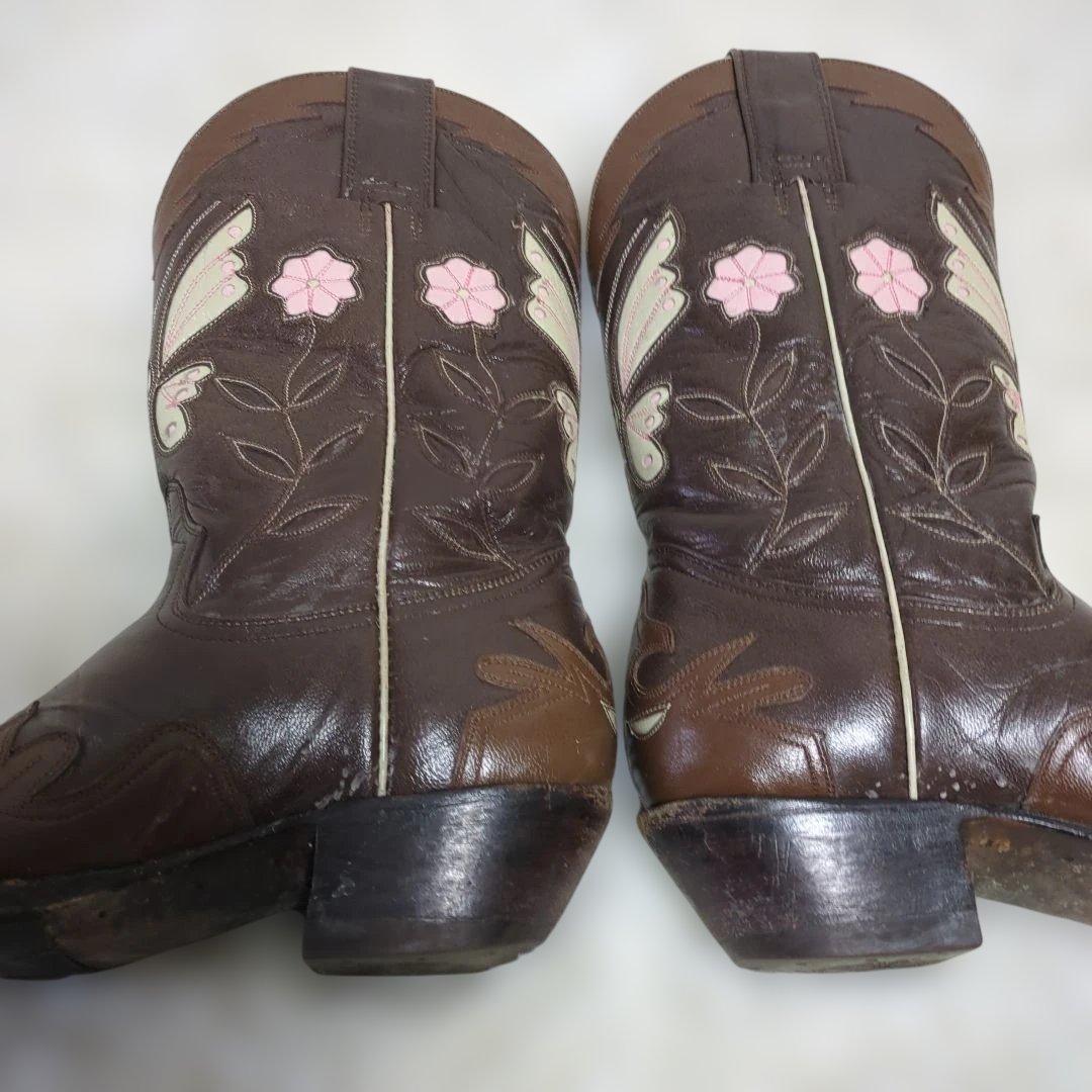 Montana バタフライ ウエスタンブーツ 本革 羊革 メキシコ製　US6