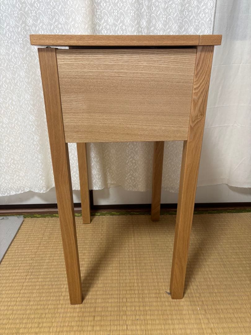 無印良品　ドレッサー　スツール　タモ材　木製　鏡台　デスク