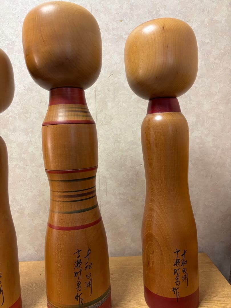 伝統的な木製こけし人形6体セット