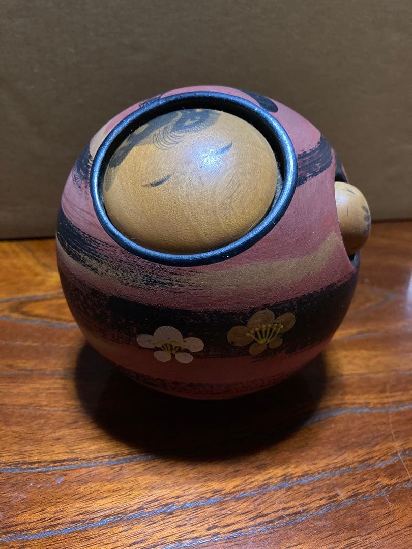 創作こけし 片瀬海平 作 落款印あり おしん 母子像 ヴィンテージ 10cm