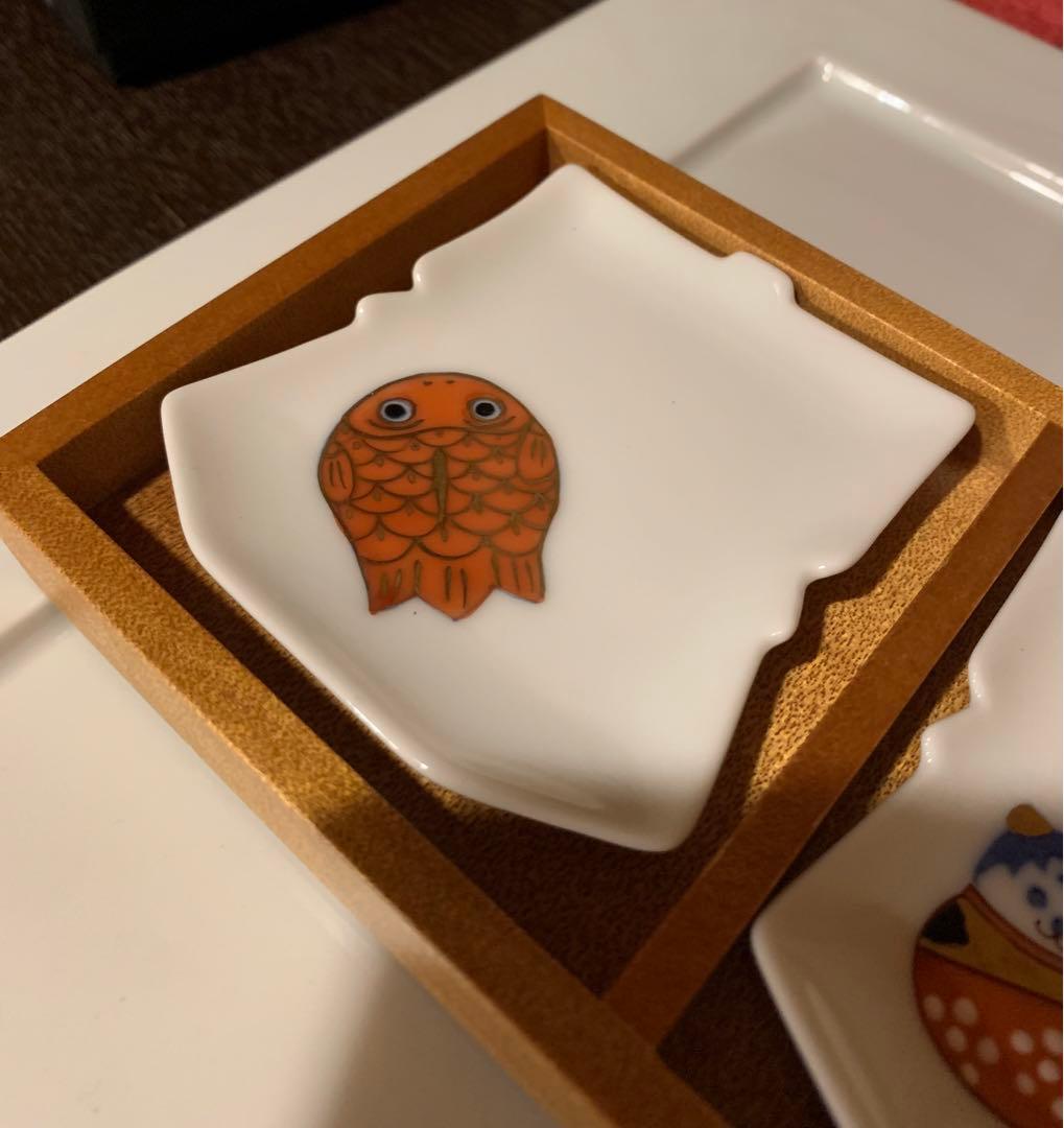 畑萬陶芸 着物皿 豆皿 小皿 雛祭り 犬筥 張り子犬 鯛 めで鯛 七五三 お正月