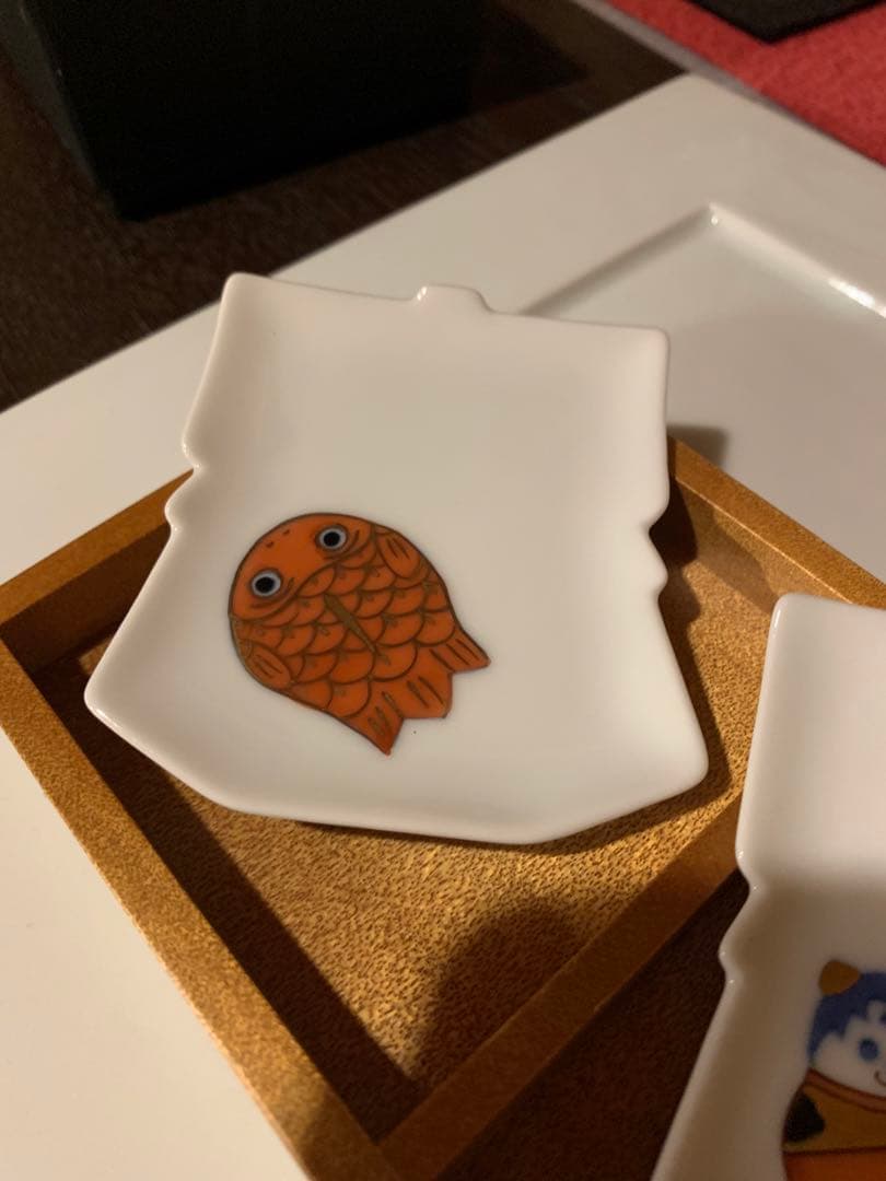 畑萬陶芸 着物皿 豆皿 小皿 雛祭り 犬筥 張り子犬 鯛 めで鯛 七五三 お正月