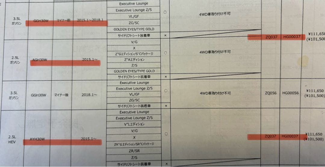 COX ボディダンパー 30系アルファード・ヴェルファイア