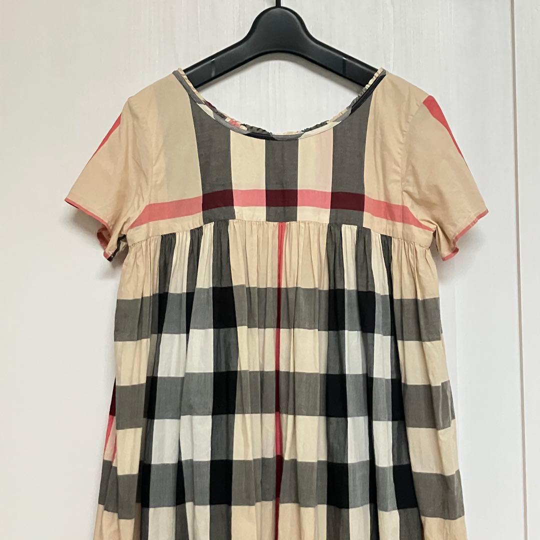 美品　バーバリー　メガチェック　ノバチェック　ワンピース　ベージュ　164 M位
