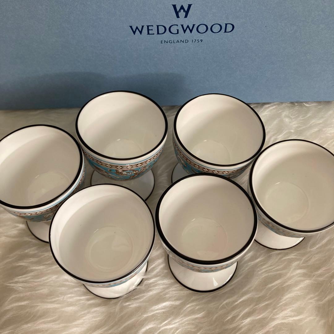 ウェッジウッド　フロレンティーンターコイズ エッグスタンド　6客