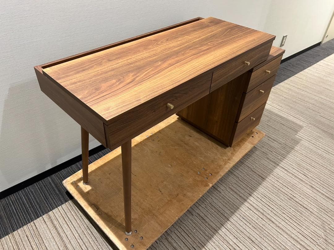 【りんご】展示品・未使用品 サイドチェスト付きドレッサーデスク ミラー無し