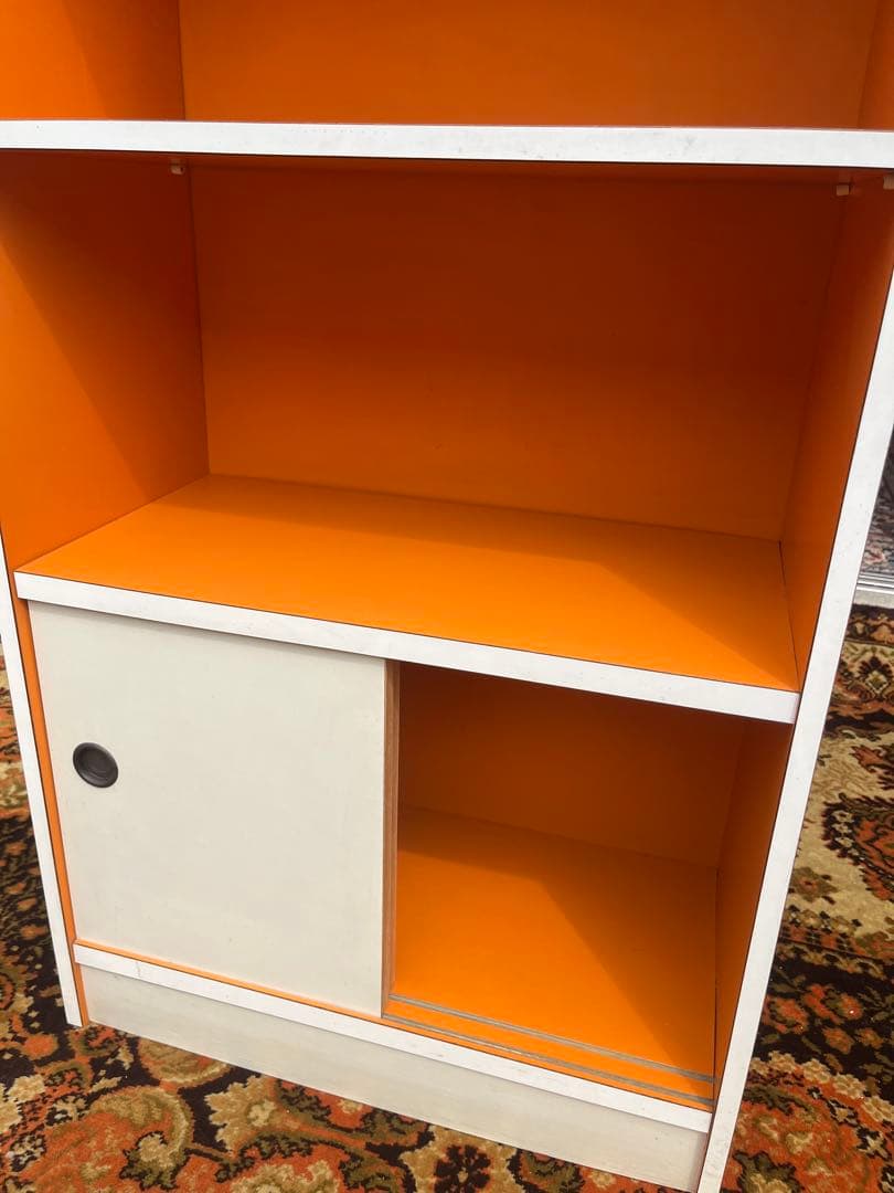 棚 レトロポップ 昭和レトロ 当時物 インテリア オレンジ ラック