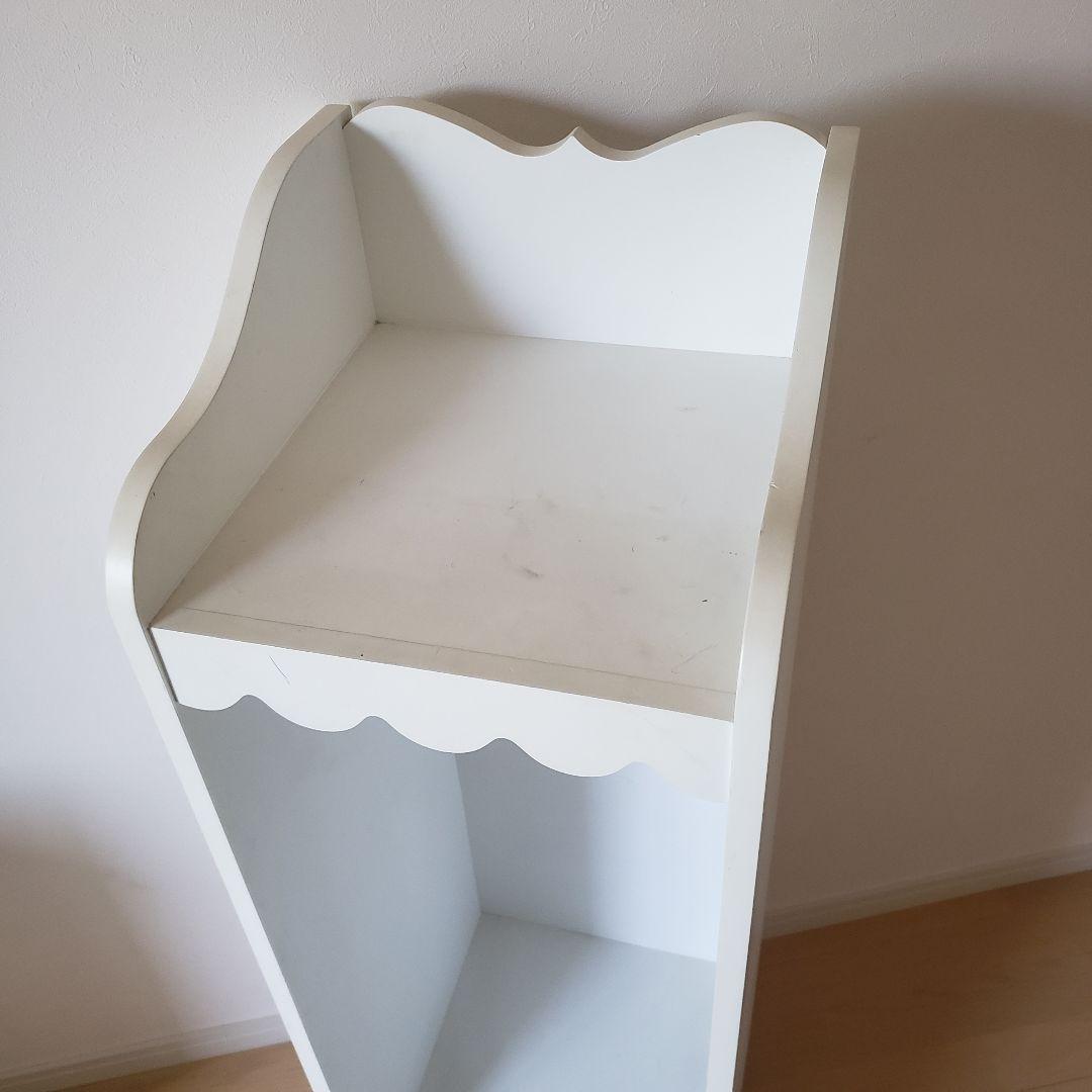 プリンセスハンガーラック/ホワイトラック/収納棚/デスク横棚